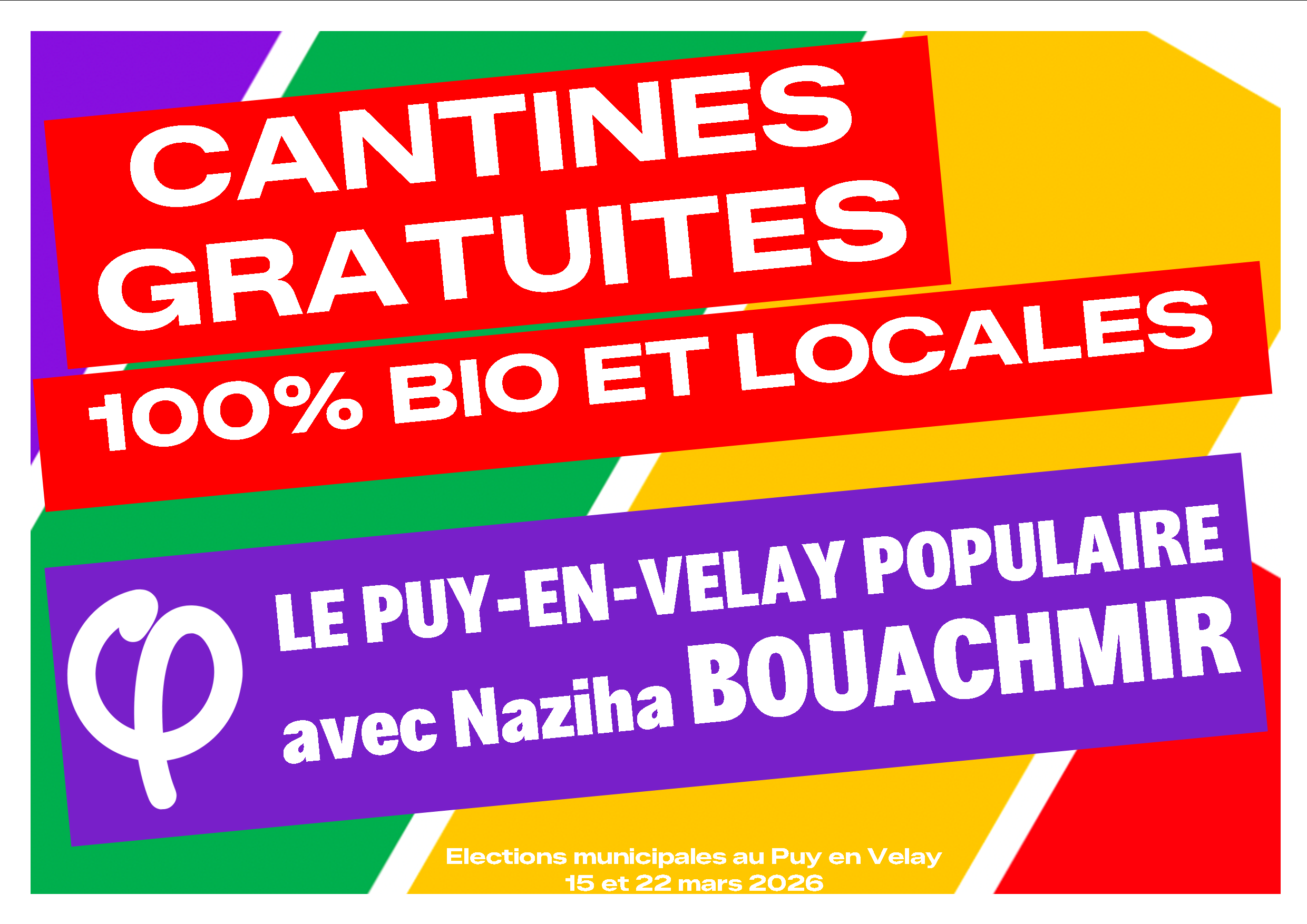 PROGRAMME – Gratuité des cantines, avec une alimentation bio et locale